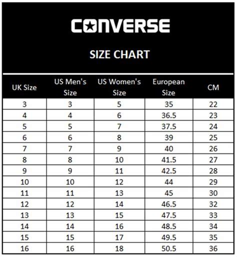 Vans Youth Size Chart