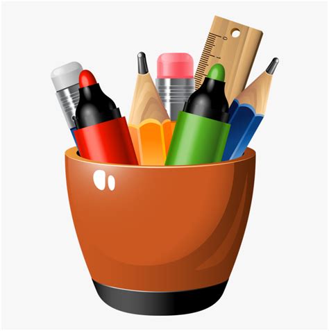 Pencils And Markers Clipart Hd Png Download Transparent Png Image