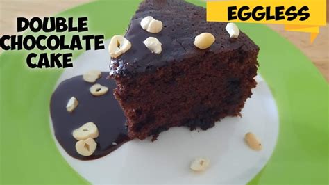 Eggless Double Chocolate Cake Recipe Chocolate Vegan Recipe At Home