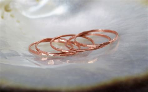 Super Thin Copper Stackable Rings Copper Ring Skinny Ring Copper
