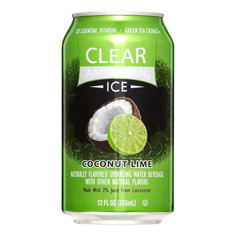 Clear American Ice Coconut Lime Sparkling Water 12 Fl Oz