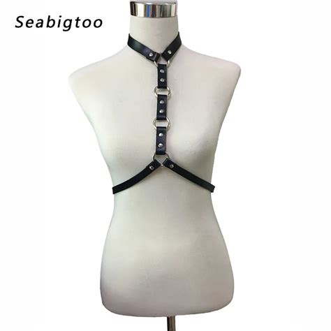 sexy women waist belts female faux leather straps harness body bondage punk harness waist straps