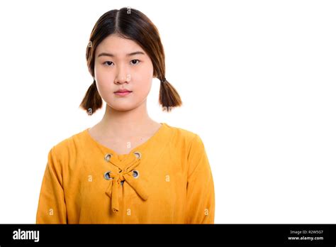 Studio Shot Of Young Beautiful Asian Woman Stock Photo Alamy