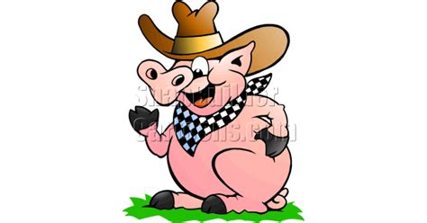 Bbq Pig With Hat And Scarf