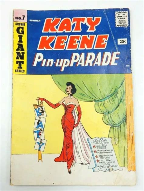 vintage 1959 katy keene pin up parade no 7 giant archie series color comic book 44 95 picclick