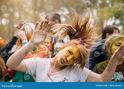 Young People Having Fun And Dancing Together Editorial Photo Image Of