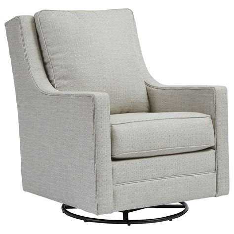 Signature Kambria Swivel Glider Accent Chair With Reversible Seat And
