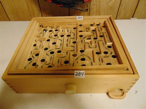 Wooden Balance Maze Game With Marbles Schmalz Auctions