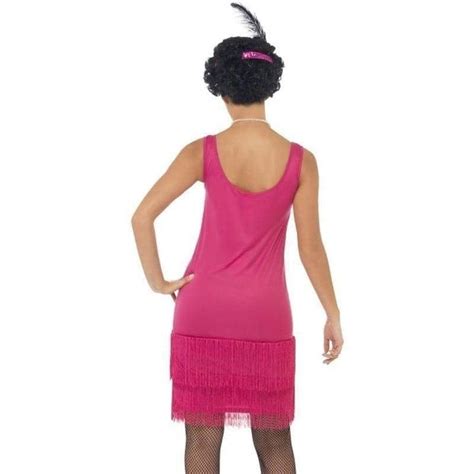 Funtime Flapper Costume Adult Pink Fancy Dress For You