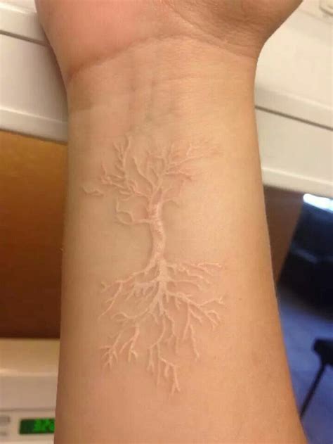40 Stylish White Ink Tattoos Ideas You Will Love Today Skin Color Tattoos Ink Tattoo