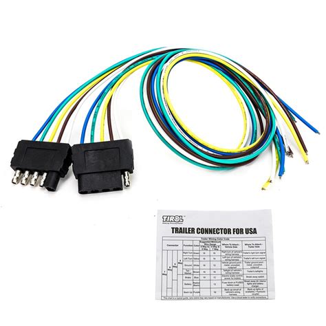 Let's see what types of connectors the trailer light wiring industry uses today. 3X(TIROL 5 Pin Male Plug Flat Trailer Wiring Harness Extension Connector Ad2J8) 194724104264 | eBay