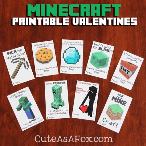 Check spelling or type a new query. Printable Minecraft Valentines