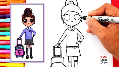 Aprende A Dibujar Una Colegiala Kawaii How To Draw Cute School Girl