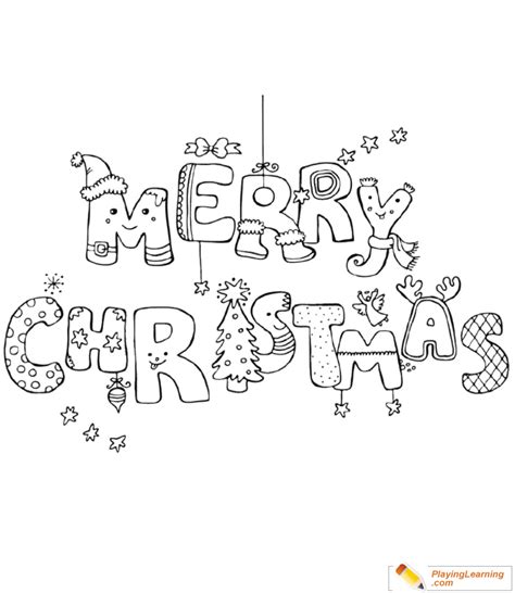 Merry Christmas Coloring Page 17 Free Merry Christmas Coloring Page