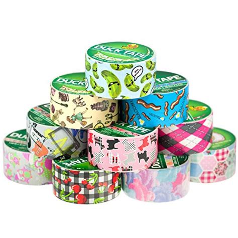 10 Rolls Bulk Lot Pack Duck Duct Tape Colored Patterns Designs 188 X