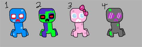 Minecraft Creeper Adoptables 1 Open By Xderpyadopts On Deviantart