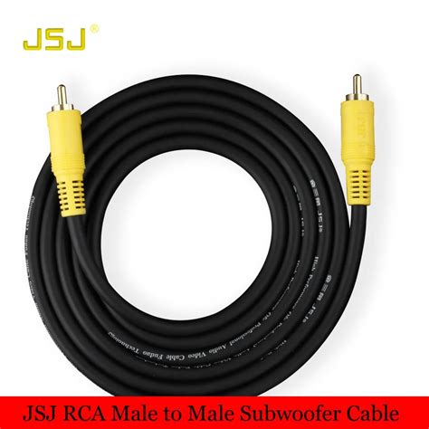 jsj hifi subwoofer 1rca male to male coaxial digital audio video cable 75ohm in audio and video