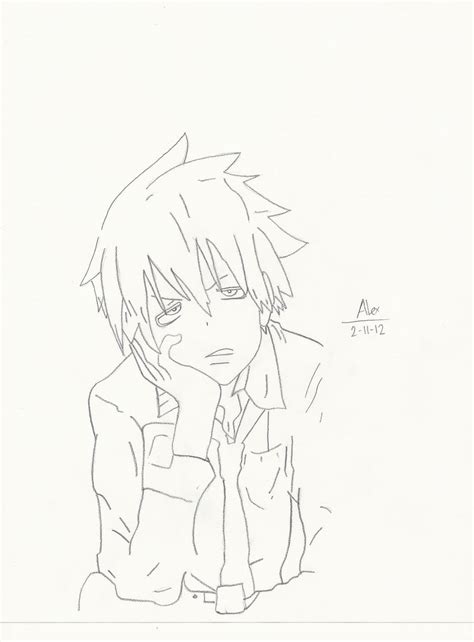Bored Anime Boy By Zchaoskid On Deviantart