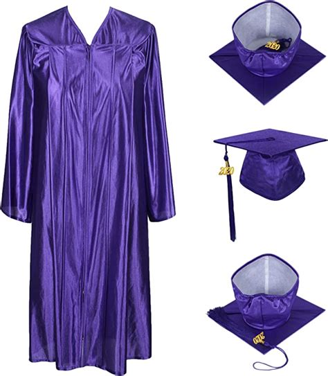 Shiny Purple Graduation Cap Gown And Tassel Cap And Gown Direct