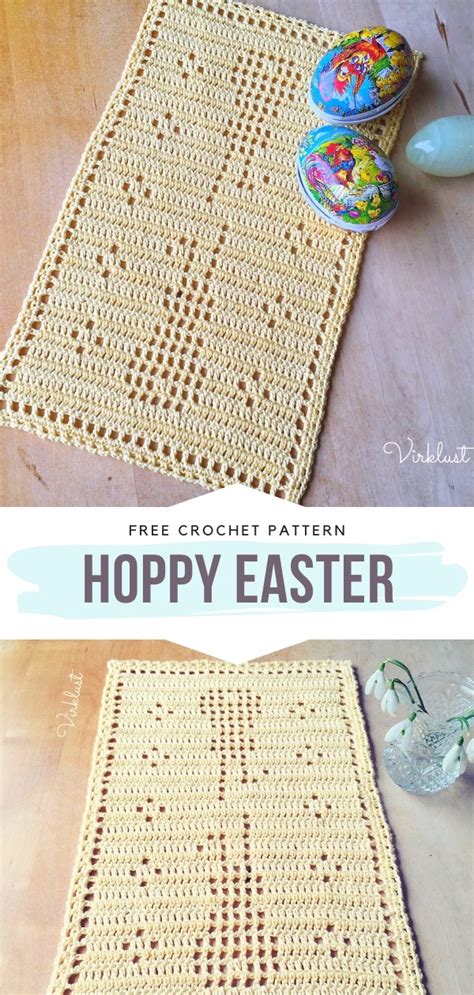 Happy Easter Table Runners Free Crochet Patterns Free Crochet