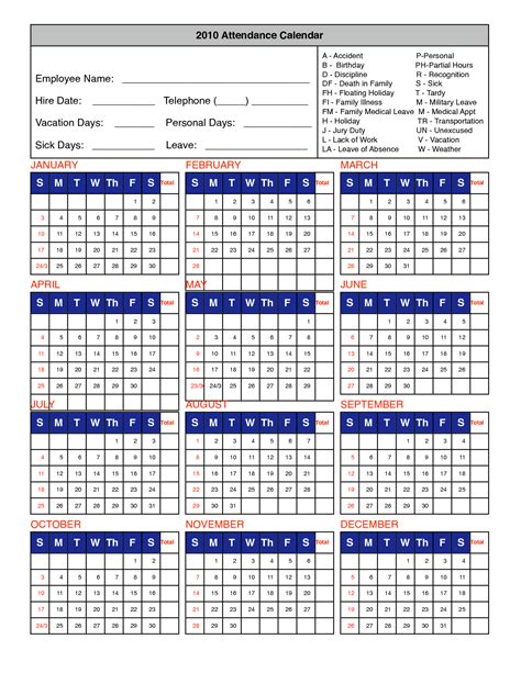 Free Printable 2023 Attendance Calendar Printable World Holiday