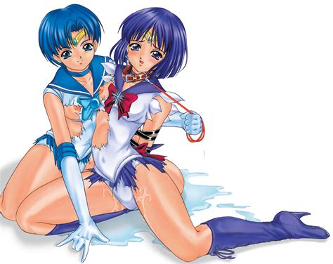 Mizuno Ami Sailor Mercury Tomoe Hotaru And Sailor Saturn Bishoujo Senshi Sailor Moon Drawn