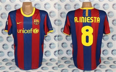 Barcelona 2010 2011 8 Home Iniesta Football Soccer Shirt Jersey