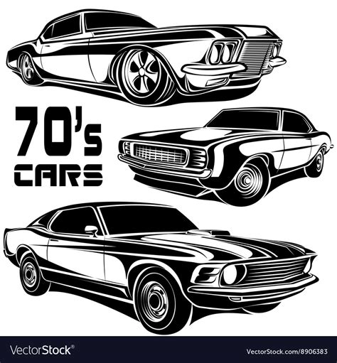 Muscle Car Poster Royalty Free Vector Image Vectorstock