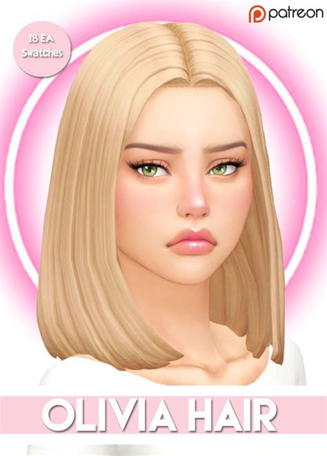 Olivia Hair And Soft Skittles Palette Lady Simmer On Patreon Sims