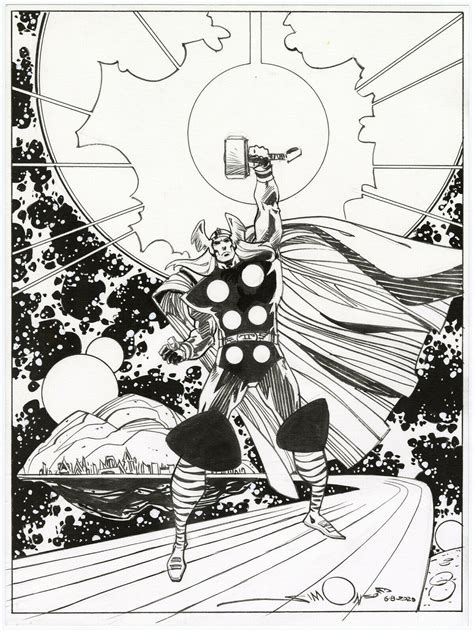 Thor And Asgard Drawing By Walter Simonson Marvel
