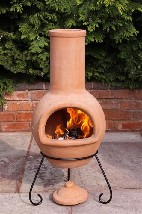 Mexican Clay Chimenea Large Terracotta Chiminea Patio Heater Fire Pit