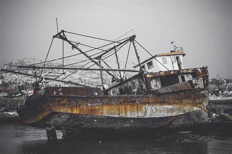 Boat Wreck Ship Sea Old Water Vessel Nature Beach Broken