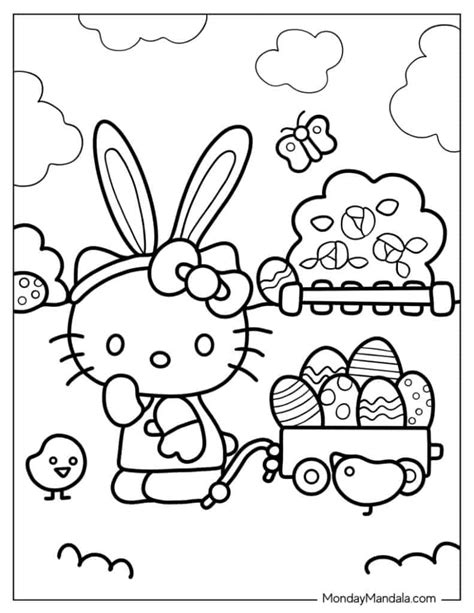 Hello Kitty Easter Pictures To Color