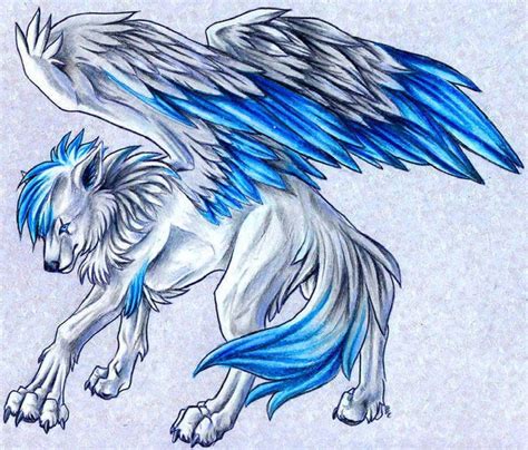 King of all the dogs here. Winged Wolf | Anime wolf, Fantasy wolf, Wolf drawing