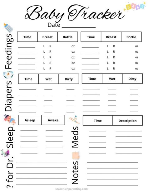 Baby Tracker Printable Daily Log For New Moms