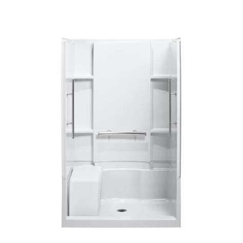 Sterling Accord White 4 Piece 48 In X 36 In X 74 In Alcove Shower Kit In The Alcove Shower Kits