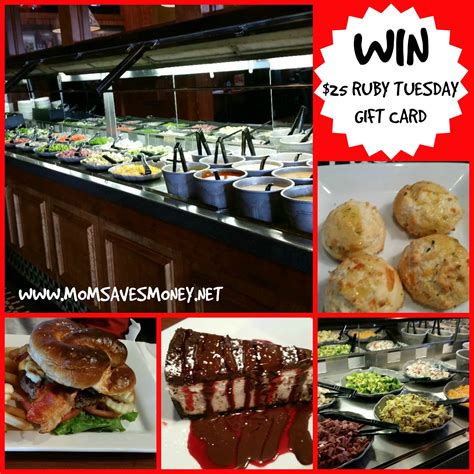 However, some ruby tuesday deals don't have a definite end date, so it's possible the promo code will be active until ruby tuesday runs out of inventory for the promotional item. Giveaway & Review - Ruby Tuesday $25 Gift Card! - Mom Saves Money