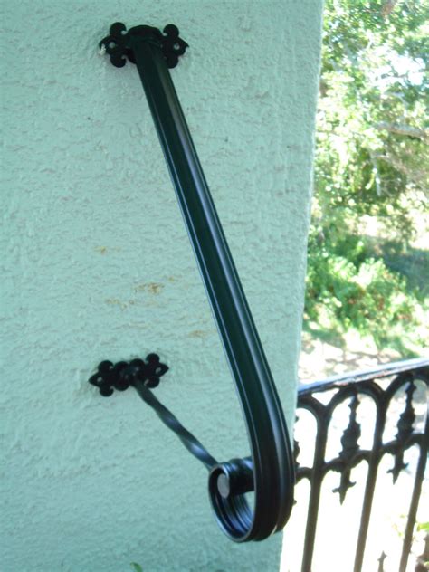 Step hand rail are made from quality materials that guarantee long durability and performance over time. 1 to 2 Step Wrought Iron Grab Rail Stair Railing Handrail ...