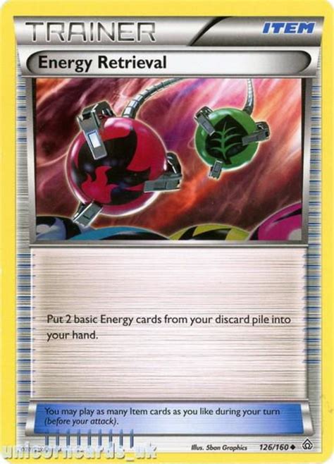 While there are 18 types in pokémon, the tcg mashes some types together for a total of 11. Energy Retrieval 126/160 BKWK Uncommon Mint Pokemon Card ...