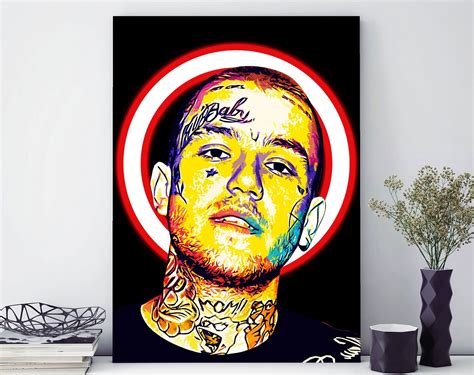 Lil Peep Poster Rapper Lil Peep Ungerahmt Leinwand Etsy