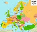 Mapa de Europa con Capitales