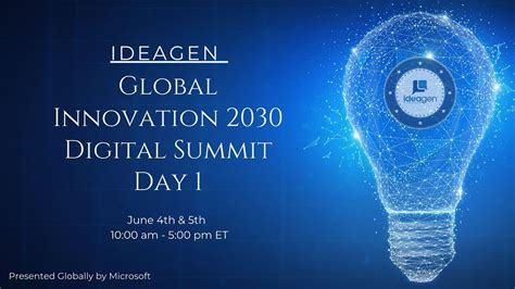 Annual Ideagen Global Innovation 2030 Digital Summit Pt1 Of Day 1 Youtube