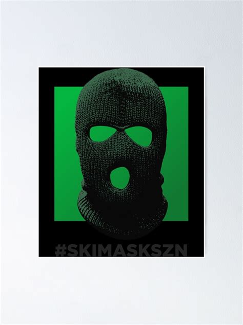 Ski Mask Szn Sticker Poster By Jaydedang8 Redbubble