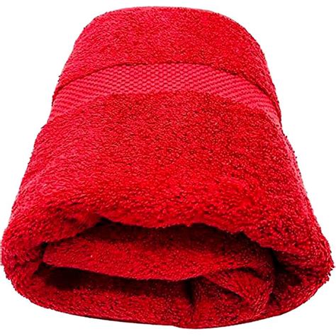 Buy High Quality Cotton Red Bath Towel 70140 Cm Online In Uae Sharaf Dg