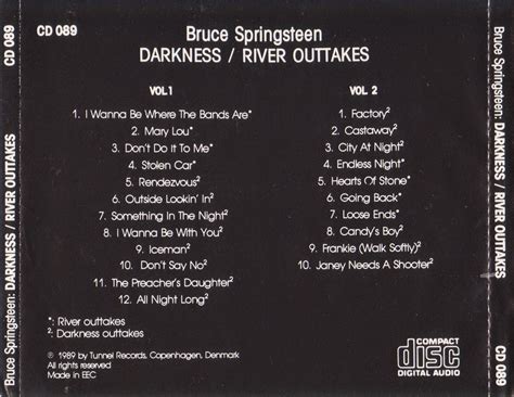 Tube Bruce Springsteen Darkness River Outtakes Stuflac