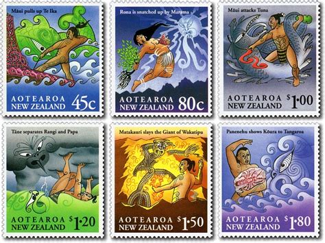 Virtual New Zealand Stamps 1994 Maori Myths And Legends