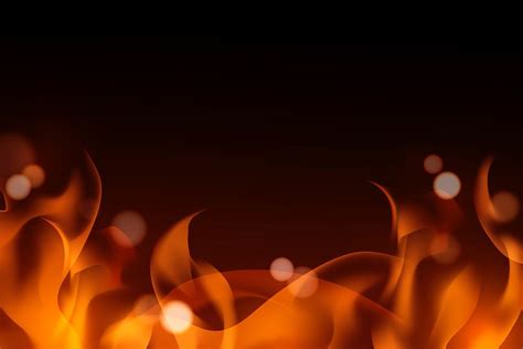 Orange Blazing Flame On A Black Background Vector Free Image By