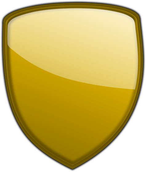 Gold Shield Golden Shield Transparent Background Free Transparent