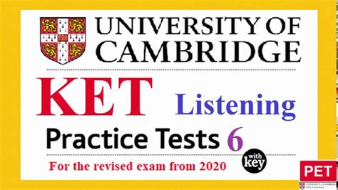 Ket Listening 2020 Cambridge A2 Key For Schools Trainer 2020