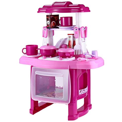 Cocina de juguete para niñas. Pink Kitchen set children Kitchen Toys Large Kitchen ...